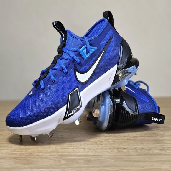 Nike Force Zoom Trout 9 Elite Blue Black Men's Baseball Cleats Shoes FN7229-400 - Picture 1 of 14